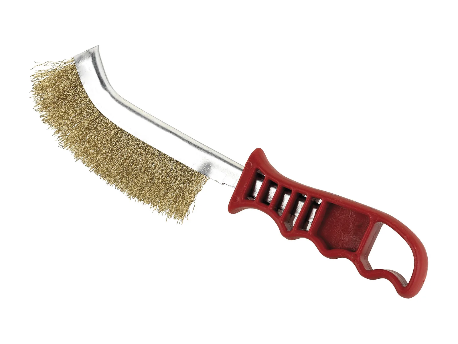 CEPILLO ALAMBRE – curvo 265 mm mango plastico rojo